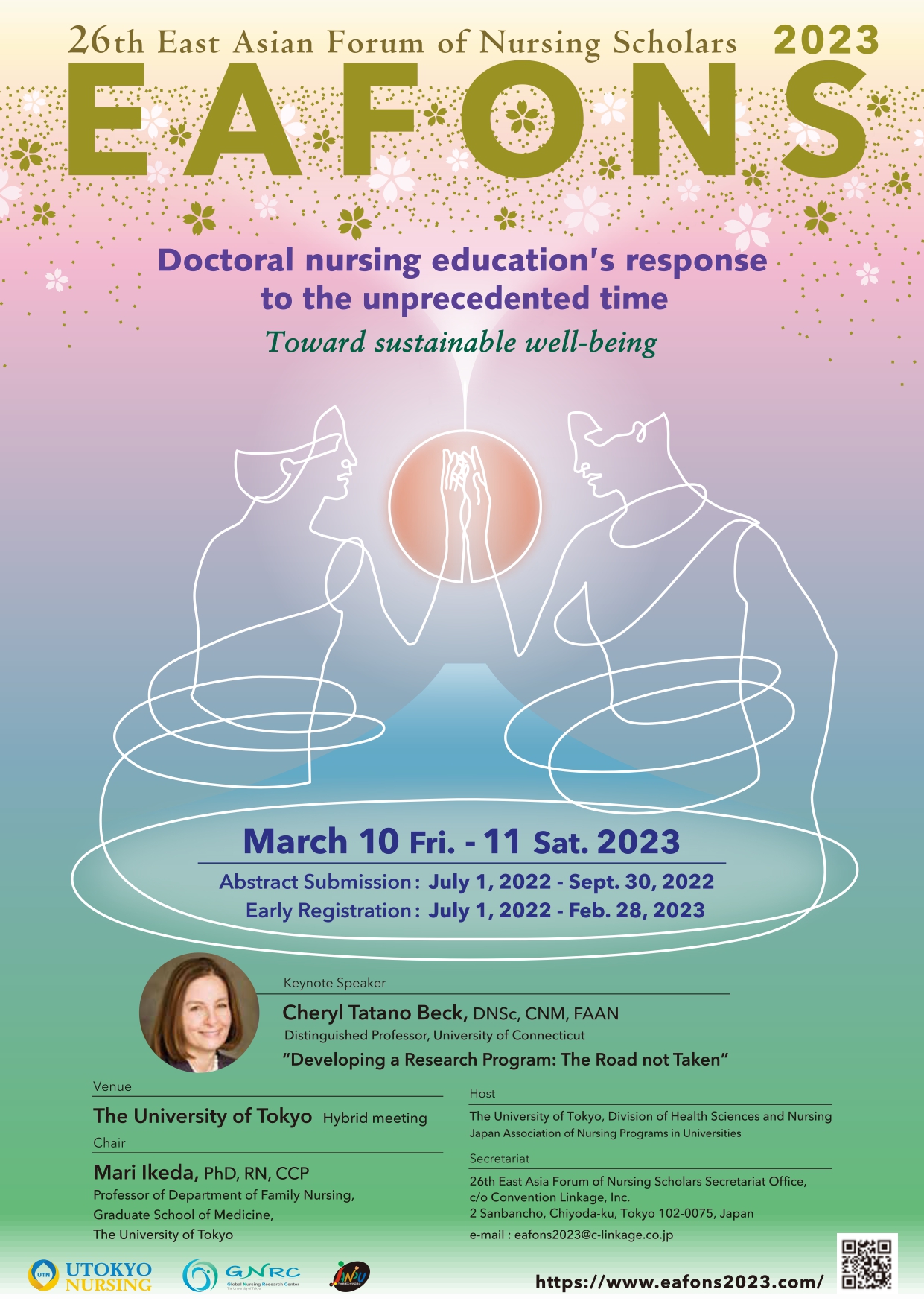 the 26th East Asian Forum of Nursing Scholars: EAFONS conference March 10 (Fri) -11 (Sat), 2023, Tokyo, Japan
