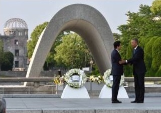 オバマ大統領広島献花