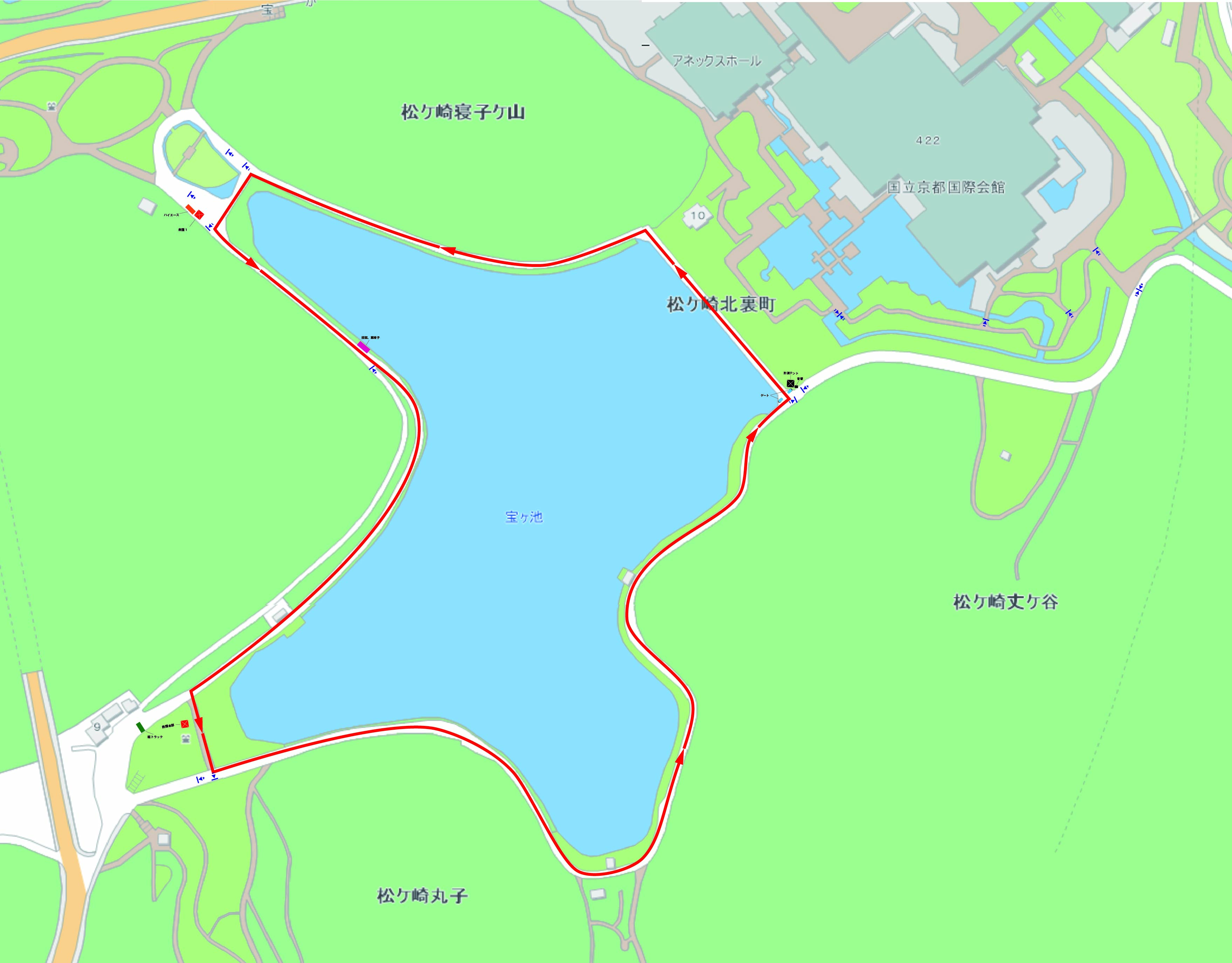 国立京都国際会館 周辺／宝ヶ池ランニングコースMAP
