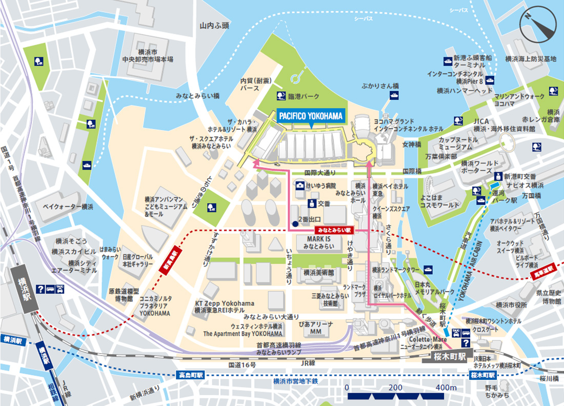 案内図（最寄り駅からのご案内）