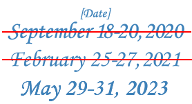 [Date] September 18-20, 2020