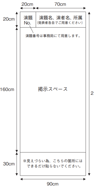 ポスターパネルサイズ（縦210cm×横90cm）