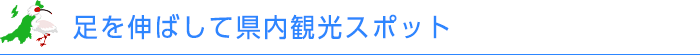 足を伸ばして県内観光スポット